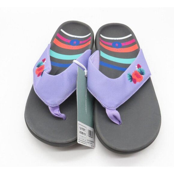 Revitalign Yumi Tropic Women's Flip Flop Sandals Size 7 Purple NEW - Picture 1 of 6